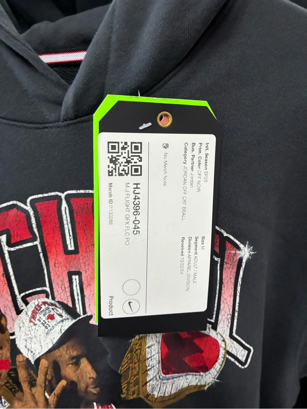 NWT Nike Air Jordan Championship Flight Black Fleece Hoodie Men’s SZ Med Sample